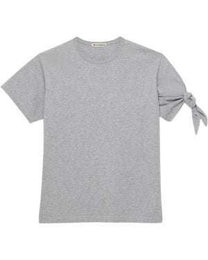 JW Anderson T-Shirt Met Geknoopte Mouwen - Grijs