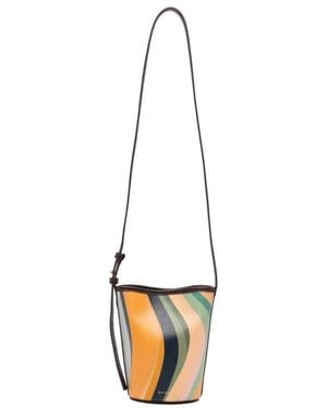 Paul Smith Tassen ,Veelkleurig ,Leer Swirl Bucket Bag - Metallic