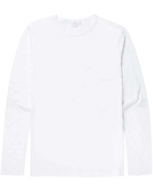 Sunspel Long Sleeve Tops - Wit