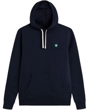 WOOD WOOD Hoodies - Blue