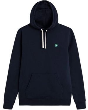 WOOD WOOD Hoodies - Blue
