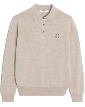 Maison Kitsuné Round-Neck Knitwear - White