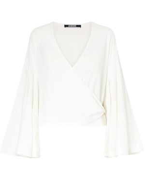 Jacquemus Bluse Mit Bindedetail - Weiß