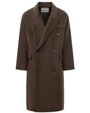 Amaranto Double-Breasted Coats - Marrón
