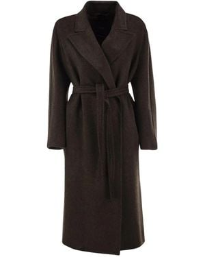 Max Mara Jassen ,Bruin ,Leer Mxtvista Jas - Zwart
