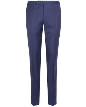 Incotex Broeken ,Blauw ,Katoen Klassieke Regular Chino