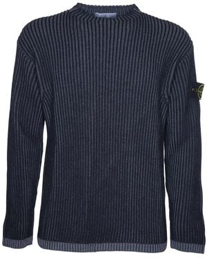 Stone Island Round-Neck Knitwear - Blue