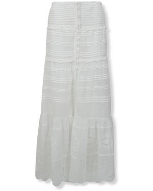 Isabel Marant Rokken ,Wit ,Katoen Paoline Maxi Rok - Grijs