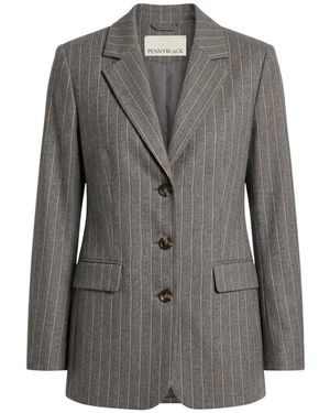 Pennyblack Jassen ,Grijs ,Leer Pbbgigante Blazer