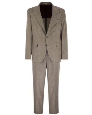 Brunello Cucinelli Single Breasted Suits - Brown