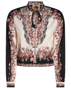 FARM Rio Overhemden ,Veelkleurig ,Blouse - Roze