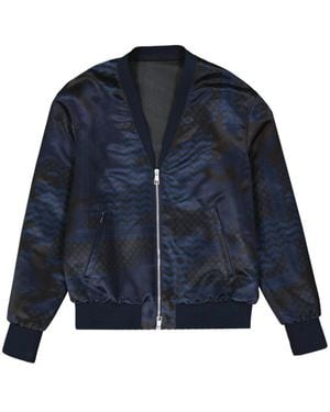 Neil Barrett Polyester Bomber - Blau