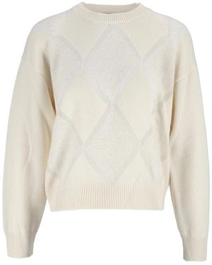 Peserico Round-Neck Knitwear - Bianco