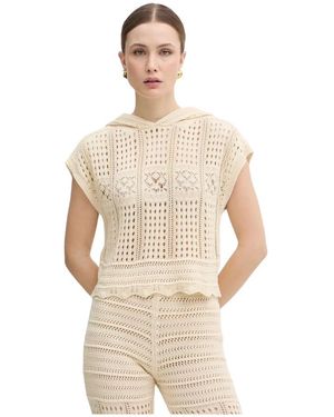 Twinset Hooded Knitted Top - Naturel