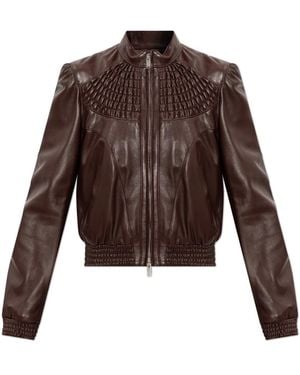 McQueen Leather Jackets - Marrón