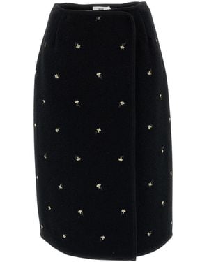 Rier Midi Skirts - Negro