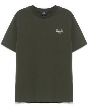 A.P.C. Cotone organico t-shirt stand rue madame - Verde