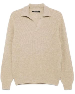 Tagliatore V-Neck Knitwear - Natural