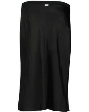 Ami Paris Falda Midi Logo - Schwarz