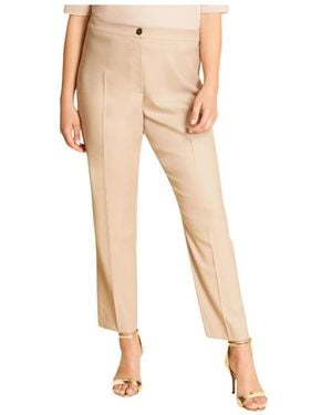 Marina Rinaldi Cropped Trousers - Neutro