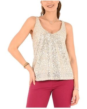 Imperial Sleeveless Tops - Red