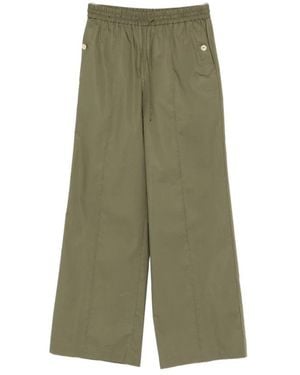 Twinset Broeken ,Groen ,Broek Met Trekkoord En Zakken