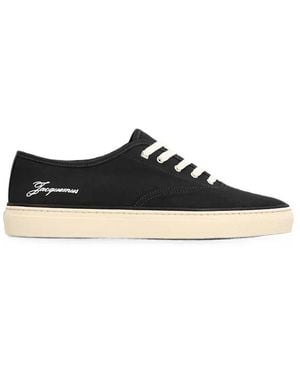 Jacquemus Logo-Stickerei Canvas Sneaker - Schwarz