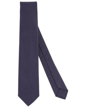 Barba Napoli Zijden Jacquard Stropdas - Blauw