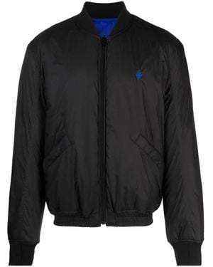 Marcelo Burlon Chaqueta bomber reversible con logo - Negro