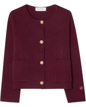 BUSNEL Truien & Vesten ,Rood ,Wol Macey Jacket - Paars