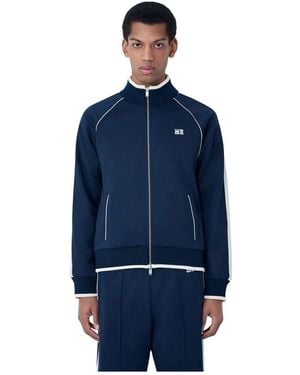 Wales Bonner Fitness ,Blauw ,Katoen Motion Track Jacket