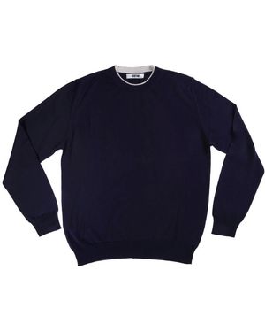 Grifoni Sweatshirt Mit Kragendetail - Blau