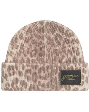 Ganni Beanies - Marrone
