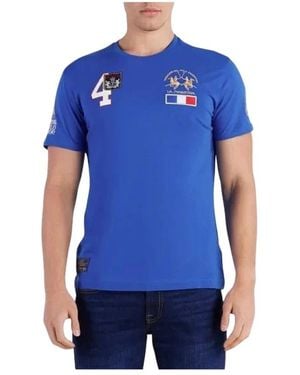 La Martina Regular Fit Blaues T-Shirt