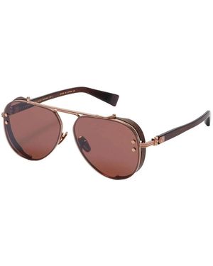 Balmain Accessoires ,Roze ,Bps-125E Zonnebril - Bruin