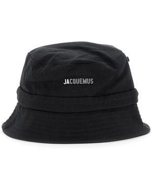 Jacquemus Accessoires ,Zwart ,Katoen Le Bob Gadjo Bucket Hat