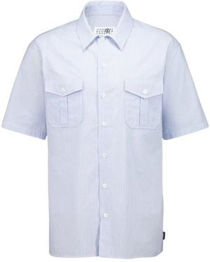 MM6 by Maison Margiela Short Sleeve Shirts - Blue