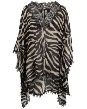 Ermanno Scervino Bedruckter Kurzer Kaftan - Schwarz