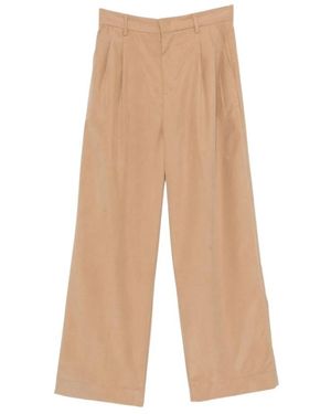White Sand Wide Trousers - Neutro