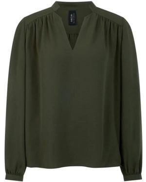 Marc Cain Overhemden ,Groen ,Wijde Blouse