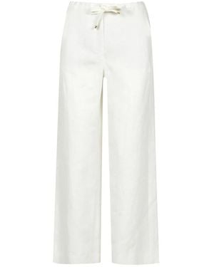 Max Mara Broeken ,Wit ,Linnen Wijde Broek