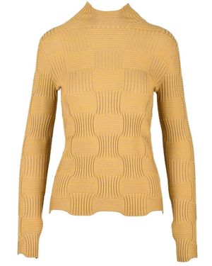 Bottega Veneta Round-Neck Knitwear - Yellow