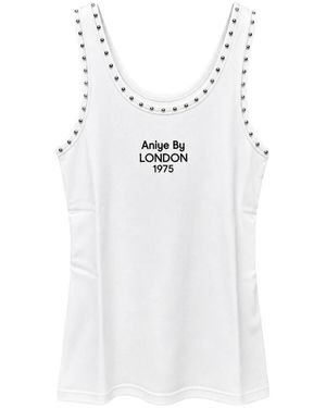 Aniye By Mouwloze Top Met Studs - Wit