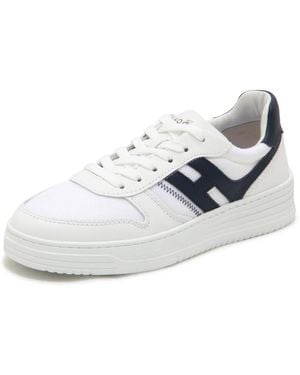 Hogan H630 Color-Block Panelled Trainers - White