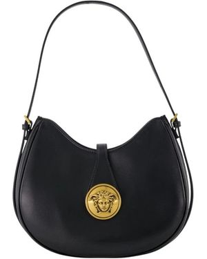 Versace Emblème Hobo Umhängetasche - Schwarz
