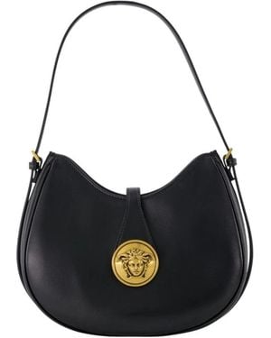 Versace Tassen ,Zwart ,Emblème Hobo Schoudertas