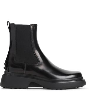 Tod's Schwarze Leder-Stiefeletten Für Frauen