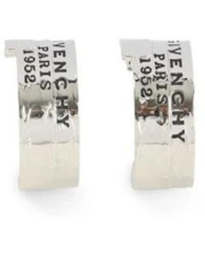 Givenchy Accessoires ,Grijs ,Tape Hoops Oorbellen - Metallic