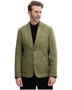 Benetton Leinenmischungs-Blazer - Grün