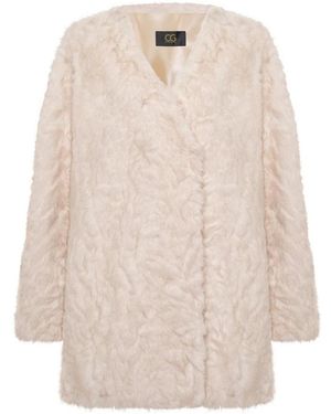 CESARE GASPARI Faux Fur Shearling Jackets - Natur
